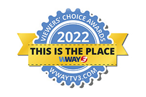 WWAY 2022 Viewers’ Choice Award – This Is The Place badge highlighting JBG Painting’s trusted reputation in Wilmington, NC.